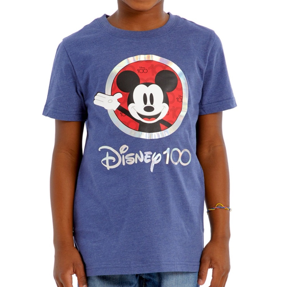 NWT Disney 100th Anniversary kids short sleeve shirt - 5/6 and 7/8